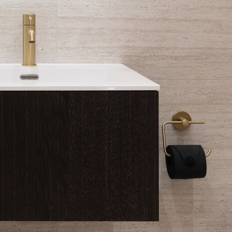 HOTELS Toilet Roll Holder - Brushed Brass Bathroom Accessories Noken by Porcelanosa 