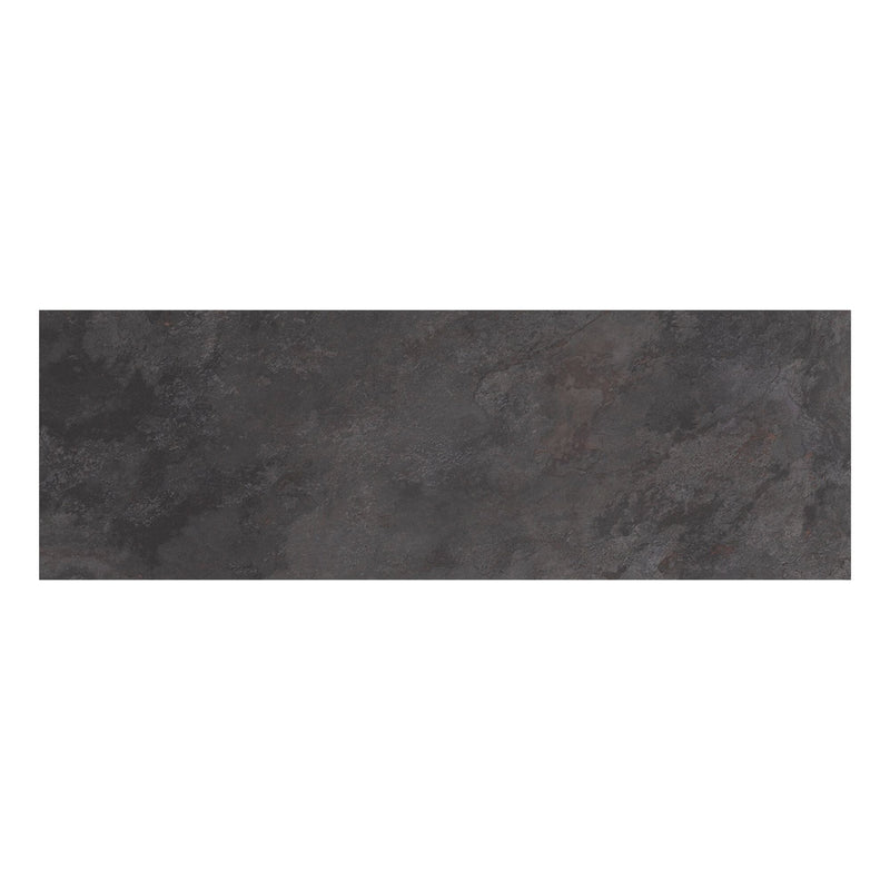 Rectangular dark gray tile on a white background