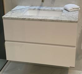 LAST Vanity Unit 80cm - White Laquered Bathroom Furniture Gamadecor by Porcelanosa 