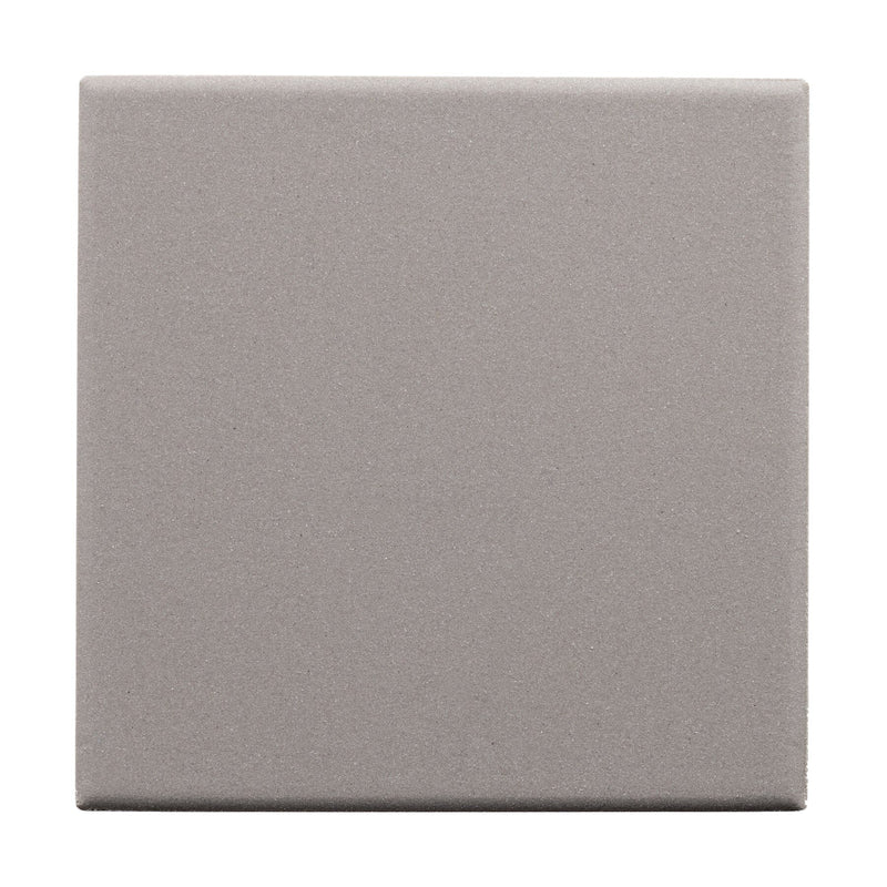 Grey brown square tile on a white background