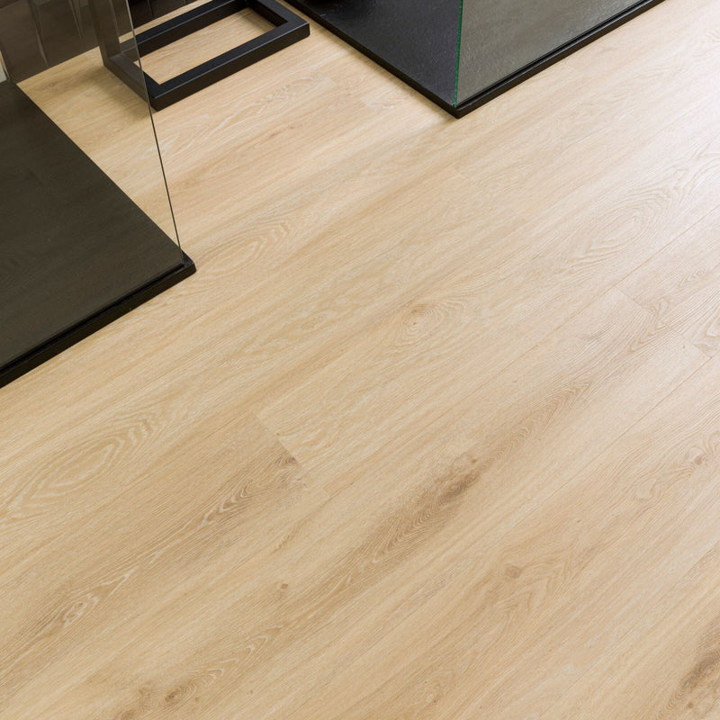 Wood effect luxury vinyl flooring.