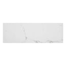 White marble effect tile with subtle grey veining on a white background