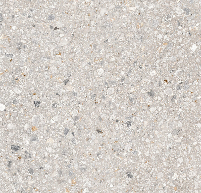 Beige terrazzo effect tile