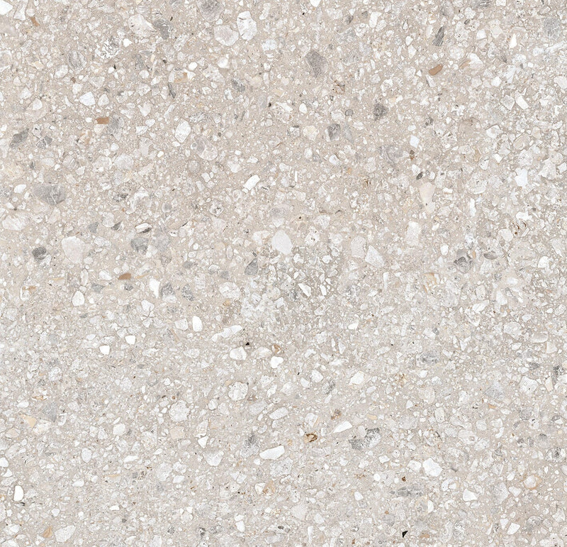 Beige terrazzo effect tile