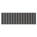 Microtiles 3D Forms Fluted Graphite 10x30 Tile Terratinta 