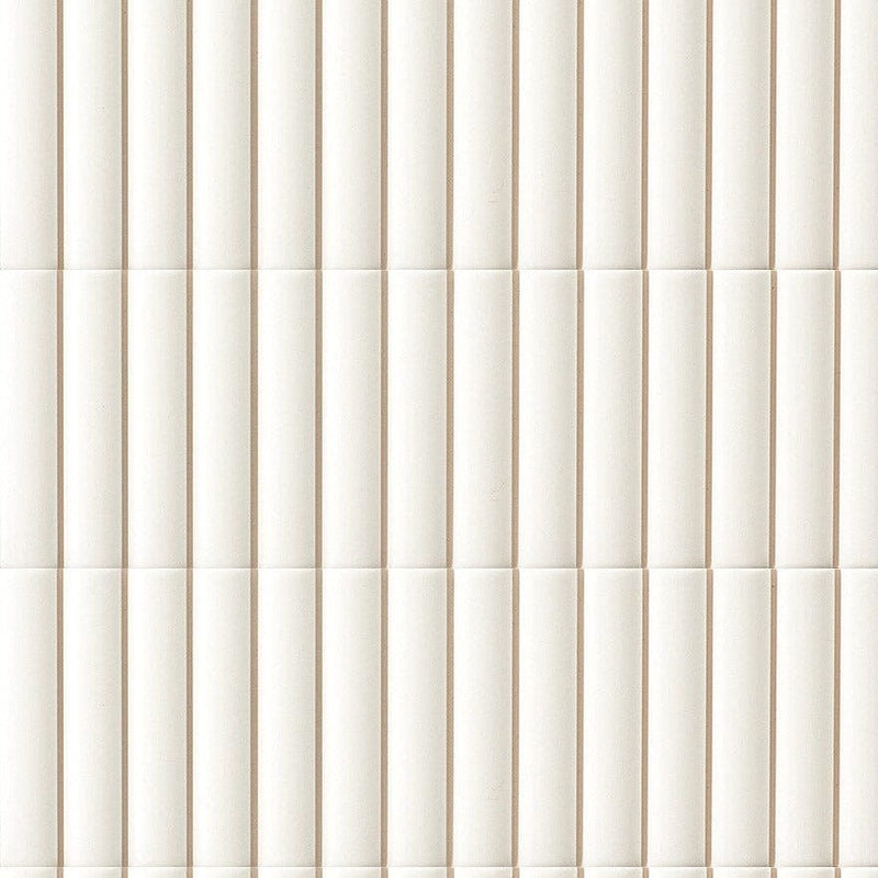 Microtiles 3D Forms Fluted White 10x30 Tile Terratinta 