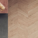 Mimesis Chevron Ecru 11x54 Tile Emil 