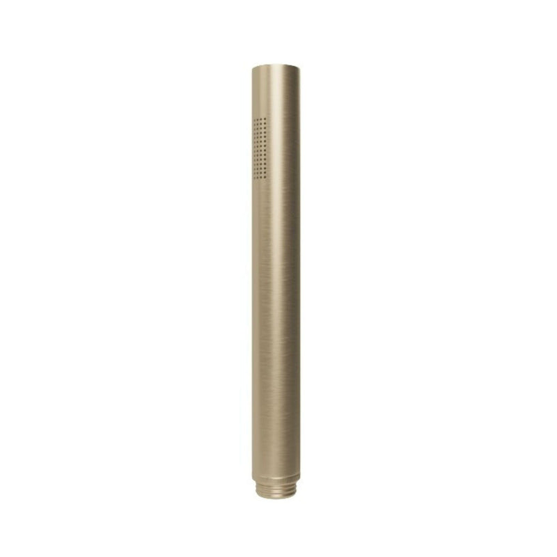 Brushed Brass shower head on a white background