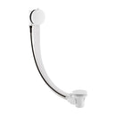 Matt white bath waste with overflow