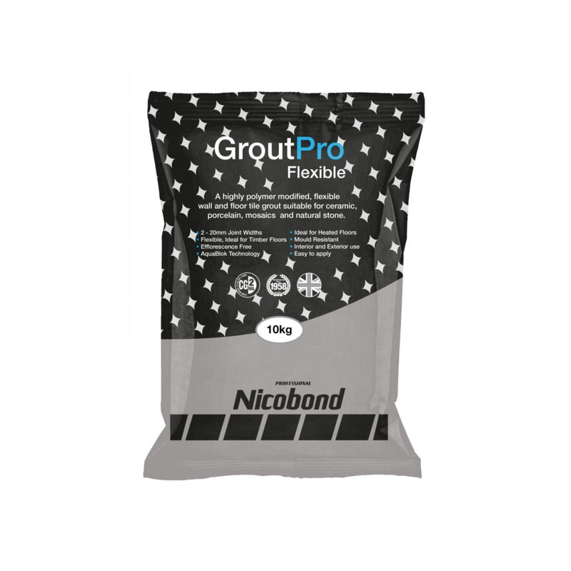 NICOBOND GroutPro Flexible 10kg - Mid Grey Grouts Nicobond 