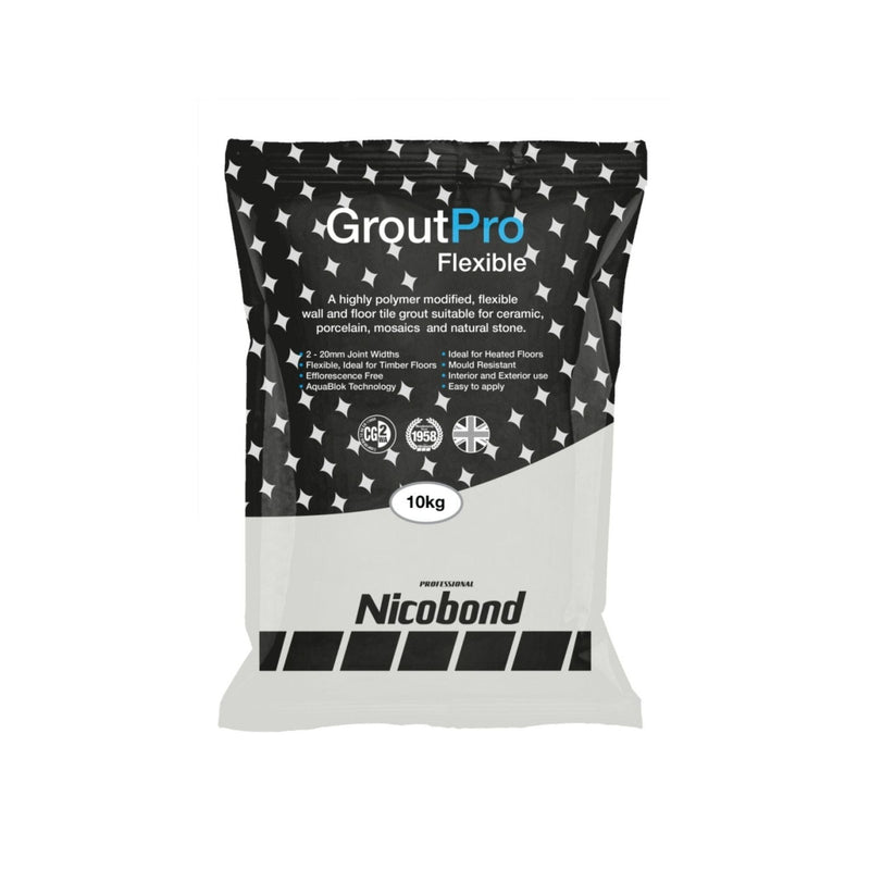 NICOBOND GroutPro Flexible 10kg - White Grouts Nicobond 