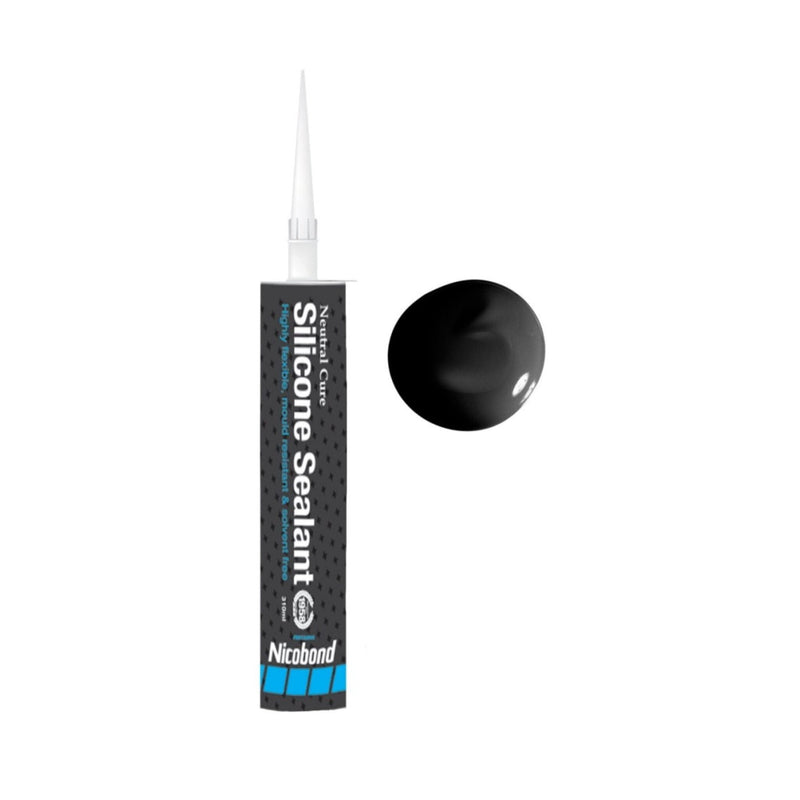 Nicobond Neutral Cure Silicone Sealant 310ml - Black Silicones Nicobond 