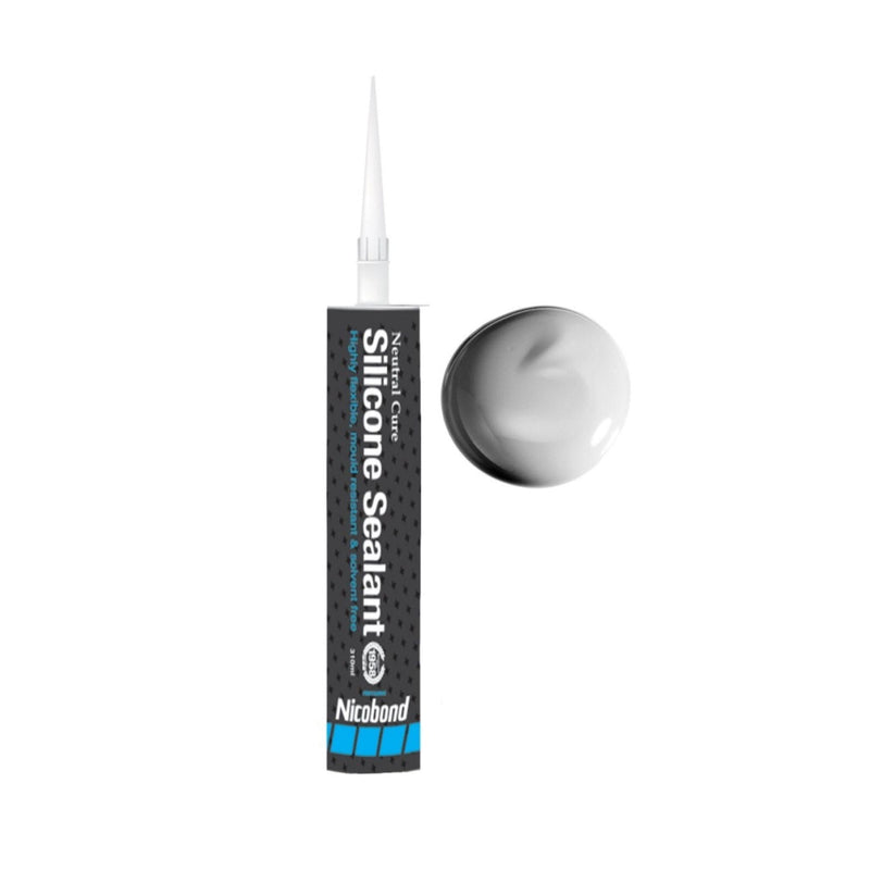 NICOBOND Neutral Cure Silicone Sealant 310ml - Silver Grey Silicones Nicobond 