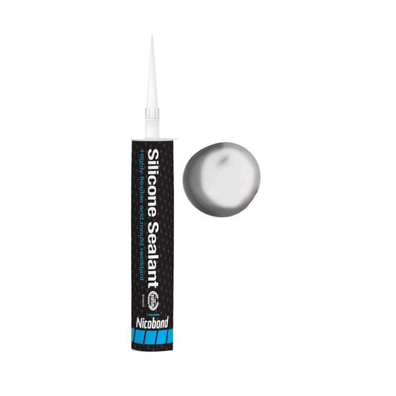 Nicobond Silicone Sealant 310ml - Clear Silicones Nicobond 