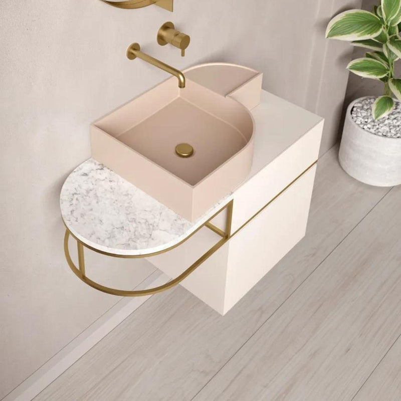 NOUVEAU Calacatta Marble Shelf Top Bathroom Furniture EX.T 