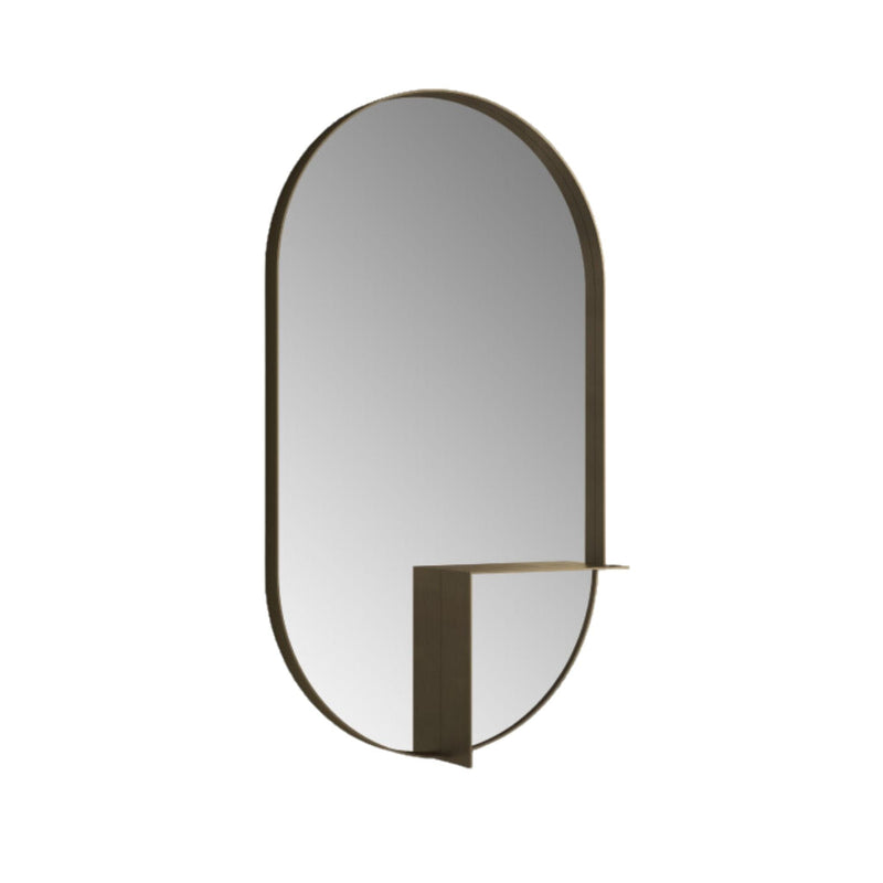 NOUVEAU Mirror With Shelf 100x55cm - Brass Bathroom Mirrors EX.T 