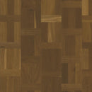 Close up of a coffee coloured engineered oak floor laid in a dutch pattern.