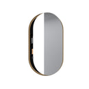 Oval Box Mirror Cabinet 90x50cm - Brushed Brass Bathroom Mirrors Cielo 