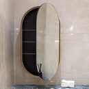 Oval Box Mirror Cabinet 90x50cm - Brushed Bronze Bathroom Mirrors Cielo 
