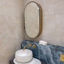 Oval Box Mirror Cabinet 90x50cm - Brushed Bronze Bathroom Mirrors Cielo 