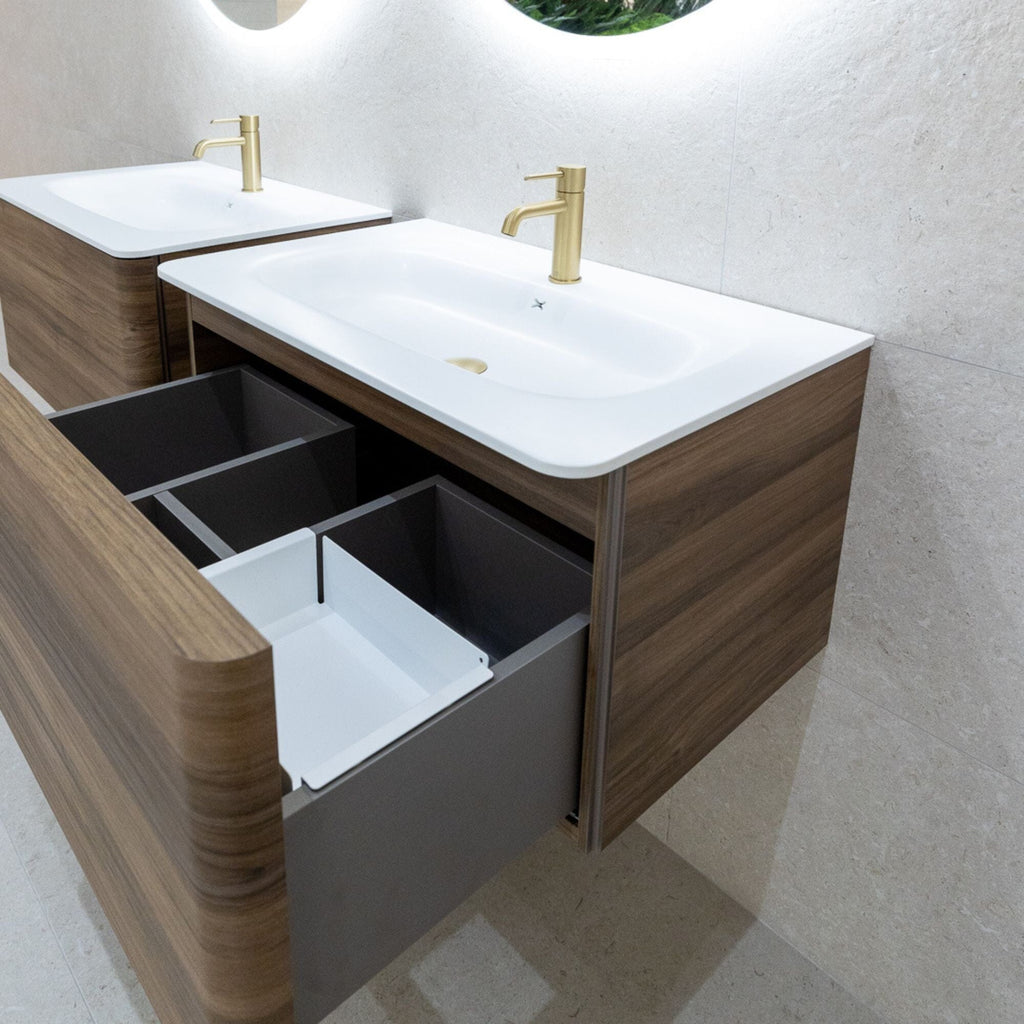 Radio Tile Buy RADIO Vanity Unit 80cm - Dark Elm Bathroom Furniture Online Today