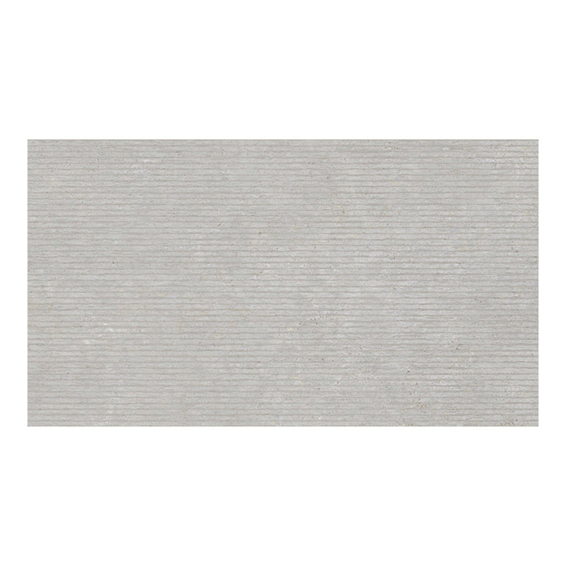 Rectangular textured grey wall tile on a white background
