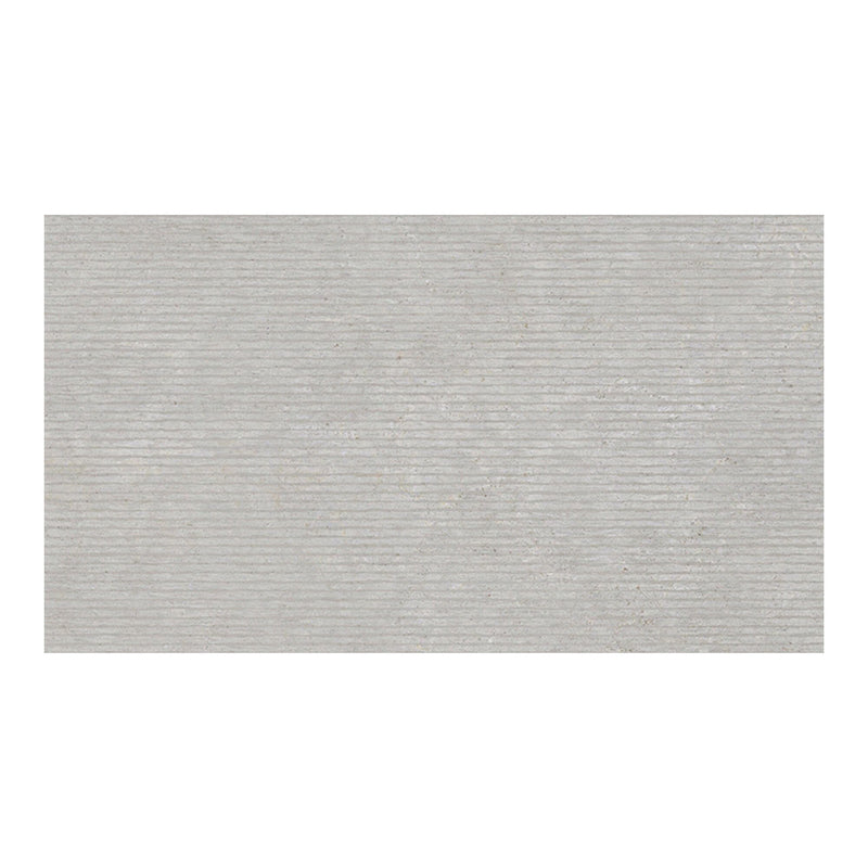 Rectangular textured grey wall tile on a white background