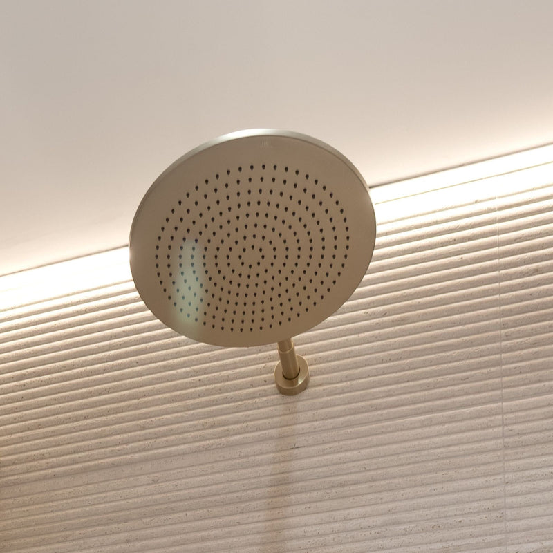 RONDO Neptune Slim Shower Head 30cm - Brushed Brass Shower Parts Noken by Porcelanosa 