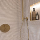 RONDO Thermonstatic Shower Valve - Brushed Brass Plumbing Products Noken by Porcelanosa 