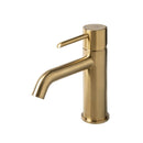 Brass tap on a white background