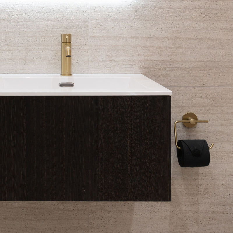 ROUND Single Lever Basin Mixer - Brushed Brass Taps Noken by Porcelanosa 