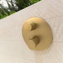 ROUND Thermonstatic Shower Valve - Brushed Brass Plumbing Products Noken By Porcelanosa 