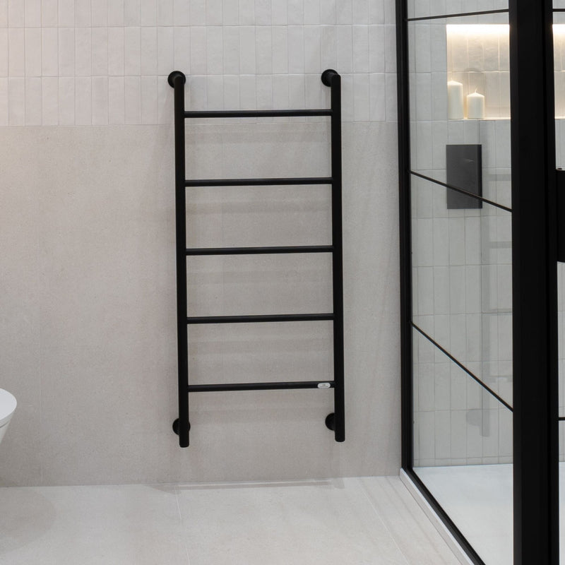 ROUND Towel Warmer 560x1200mm - Black Towel Warmers & Radiators Noken by Porcelanosa 