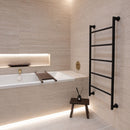 ROUND Towel Warmer 560x1200mm - Black Towel Warmers & Radiators Noken by Porcelanosa 