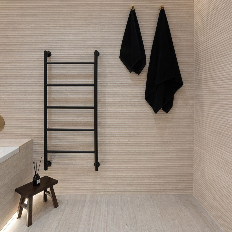 ROUND Towel Warmer 560x1200mm - Black Towel Warmers & Radiators Noken by Porcelanosa 