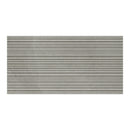 Ribbed grey rectangular tile.