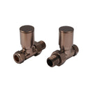 Straight Radiator Valve - Brushed Bronze Radiator/Towel Warmer Accessories JTP 