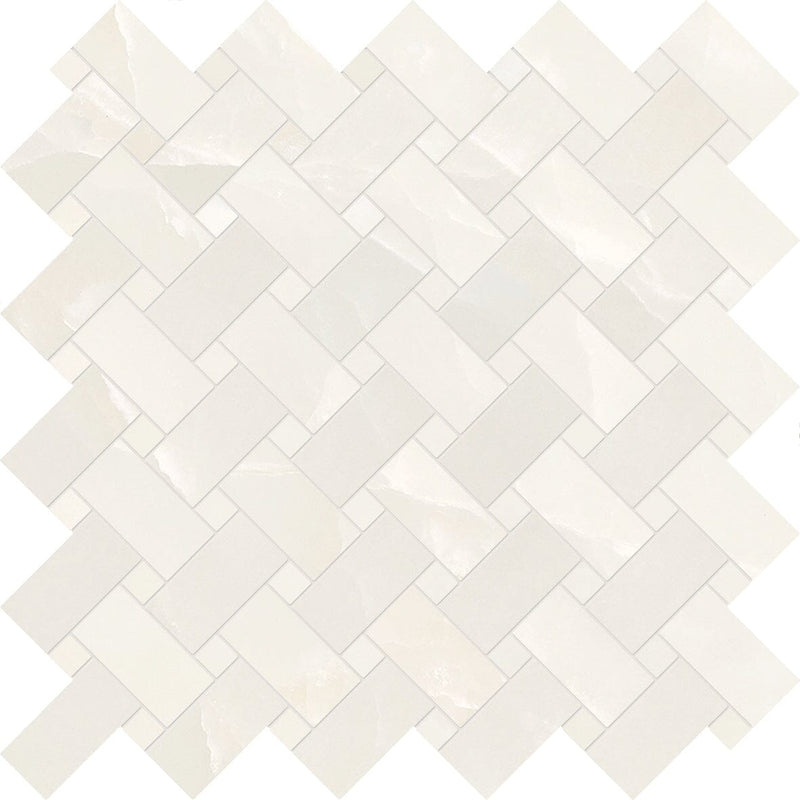 Tele di Marmo Onyx Ivory Polished Mosaic 30x30 Tile Emil 