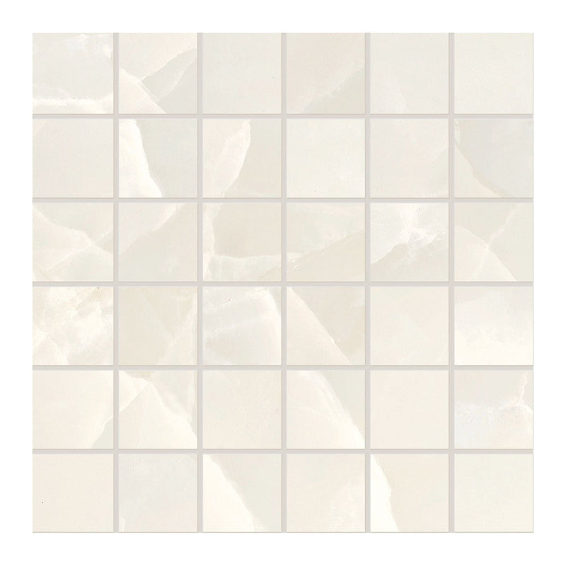 Tele di Marmo Onyx Ivory Silktech Mosaic 30x30 Tile Emil 30cm x 30cm 