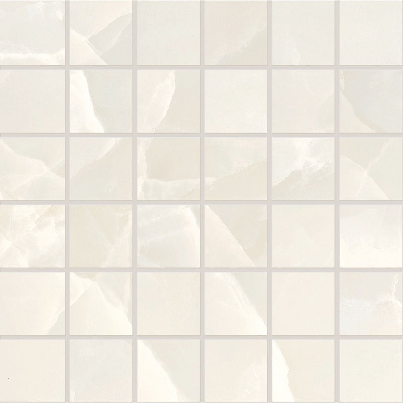 Tele di Marmo Onyx Ivory Silktech Mosaic 30x30 Tile Emil 