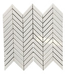 Thassos Small Chevron Marble Mosaic - Polished Tile TileStyle 