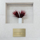 TONO Double Flush Plate - Brushed Brass Plumbing Products Noken By Porcelanosa 