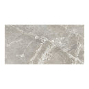 Grey marble effect tile with veining pattern on a white background