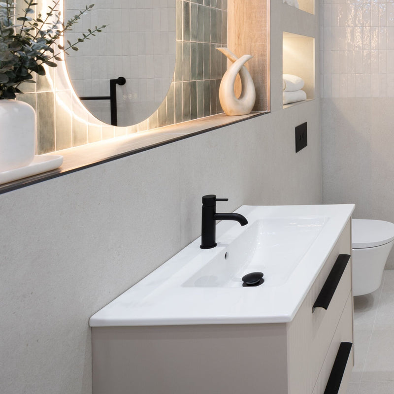 Universal Clicker Basin Waste - Matt Black Plumbing Products Noken by Porcelanosa 