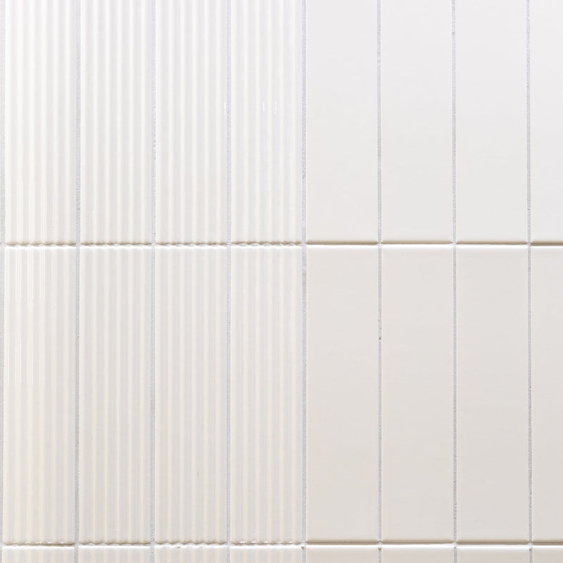 Vibes Flat Glossy Niveo 6.2x25 Tile Sartoria By Terratinta 