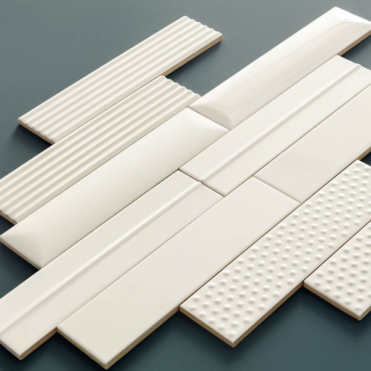 Buy 25cm x 6.2cm Vibes Flat Glossy Niveo 6.2x25 Tile Online
