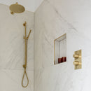 VOS 2 Outlet Vertical Shower Valve - Brushed Brass Shower Parts JTP 