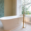 VOS Floor Mounted Bath Shower Mixer - Brushed Brass Taps JTP 