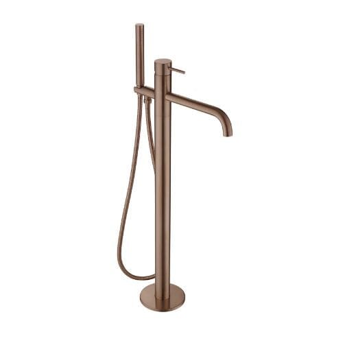 VOS Floor Mounted Bath Shower Mixer - Brushed Bronze Taps JTP 