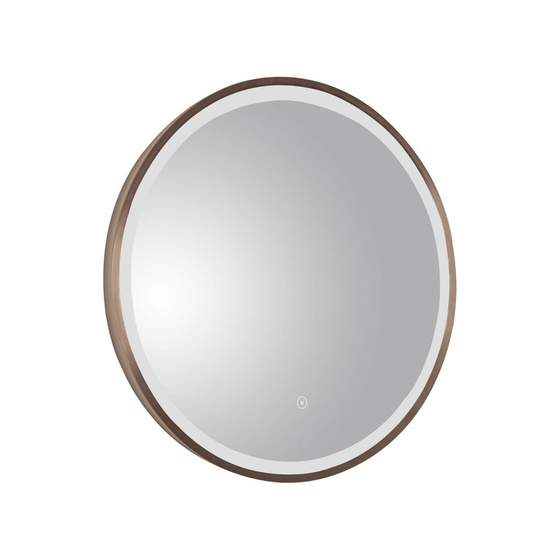 VOS Mirror With Light 600mm - Brushed Bronze Bathroom Mirrors JTP 